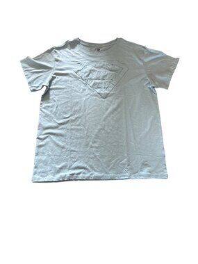 Superman Light Blue Graphic T-Shirt XL By Freeze With Embroidered Logo & Back Pr
